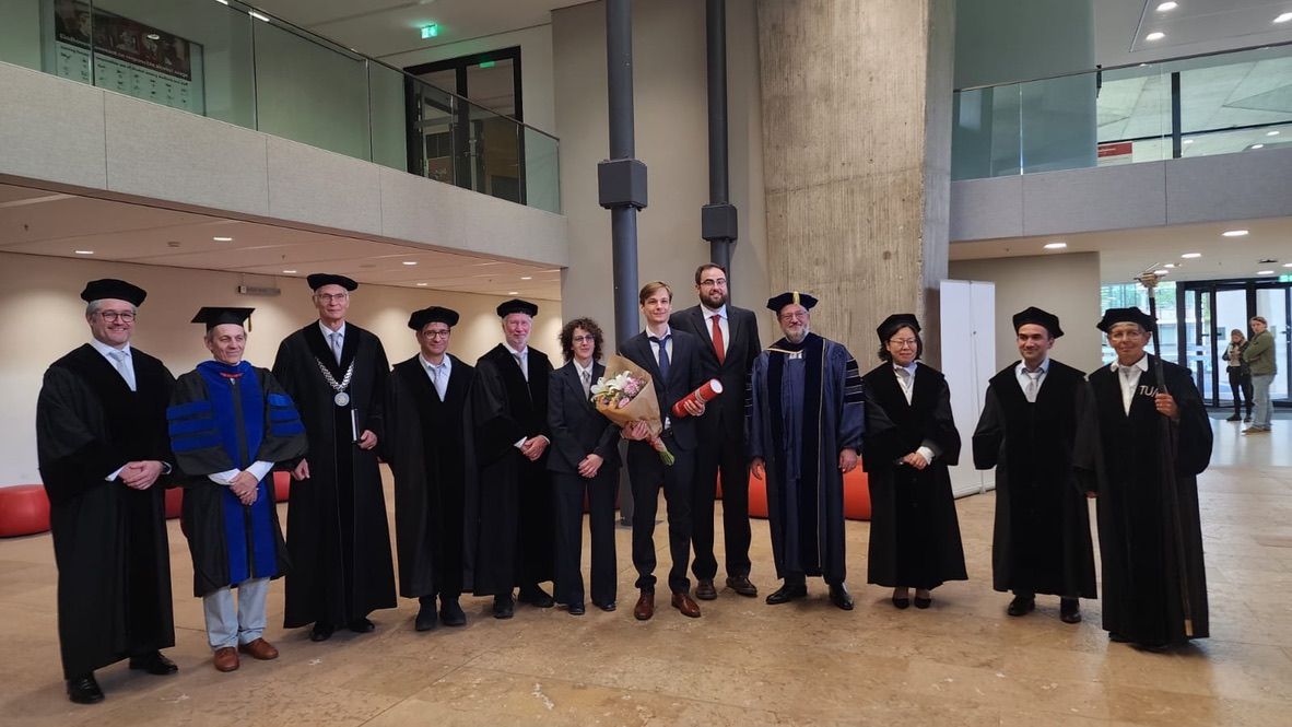 The PhD examination committee of Julian Zanon at TU Eindhoven, in full academic dress