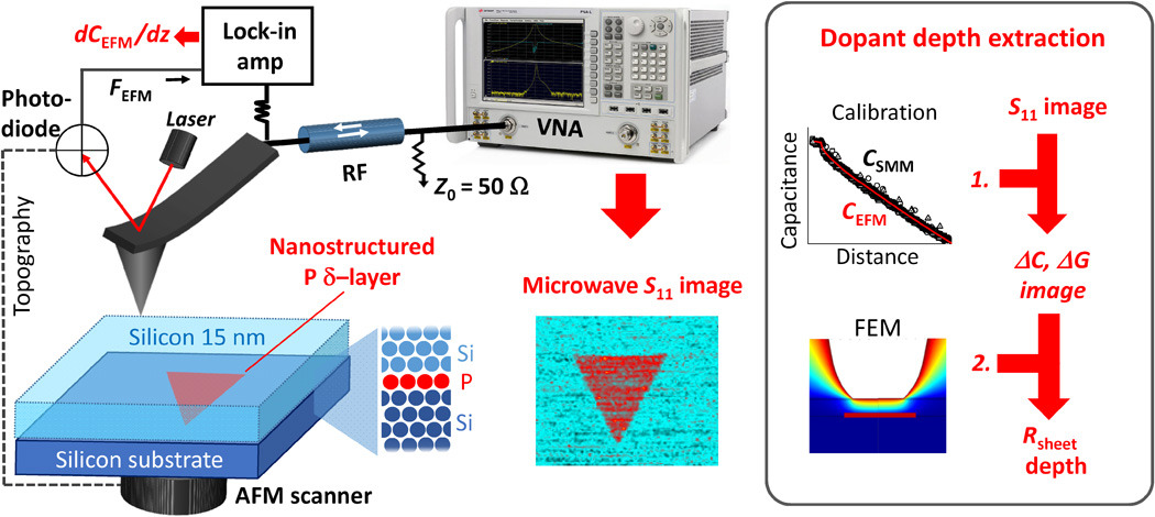 Nondestructive imaging of atomically thin nanostructures buried in silicon