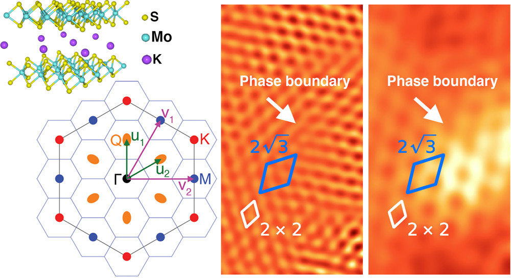 Charge density wave in electron-doped MoS2